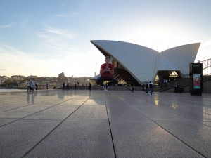 jumping picture in front of the opera house