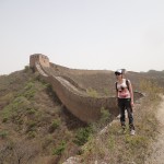 a tourist on the great wall